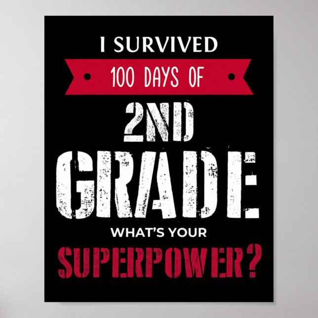 Póster Sobrevivió 100 Días De Superpotencia De Segundo Gr (Frente)