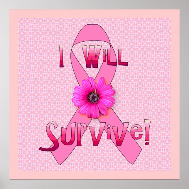 Póster Sobrevivir al cáncer de mama (Frente)