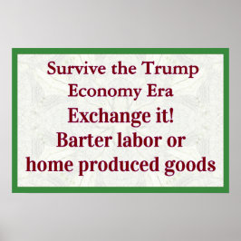 Póster Sobrevivir al intercambio de la economía de Trump