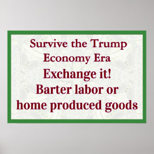 Póster Sobrevivir al intercambio de la economía de Trump