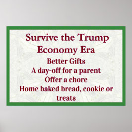 Póster Sobrevivir Mejor a la Economía de Trump Regalos