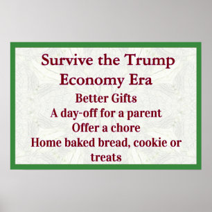 Póster Sobrevivir Mejor a la Economía de Trump Regalos