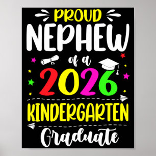 Póster Sobrino Orgulloso Cl De 2026 Graduado De Kinder Ki