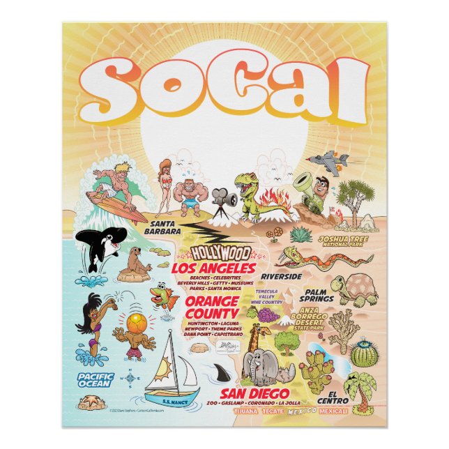 Póster SoCal medio (Anverso)