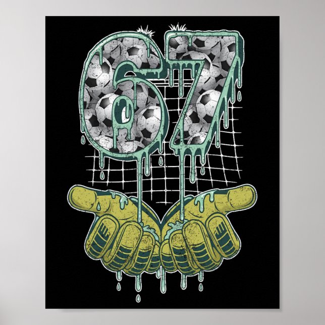 Póster Soccer 67 Six Seven Funny Gen Alpha Meme _2  (Frente)