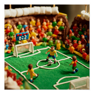 Póster Soccer Cake and candys Stadium