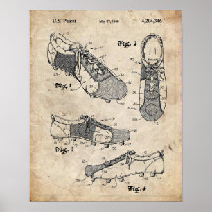 Póster Soccer Cleats Patent