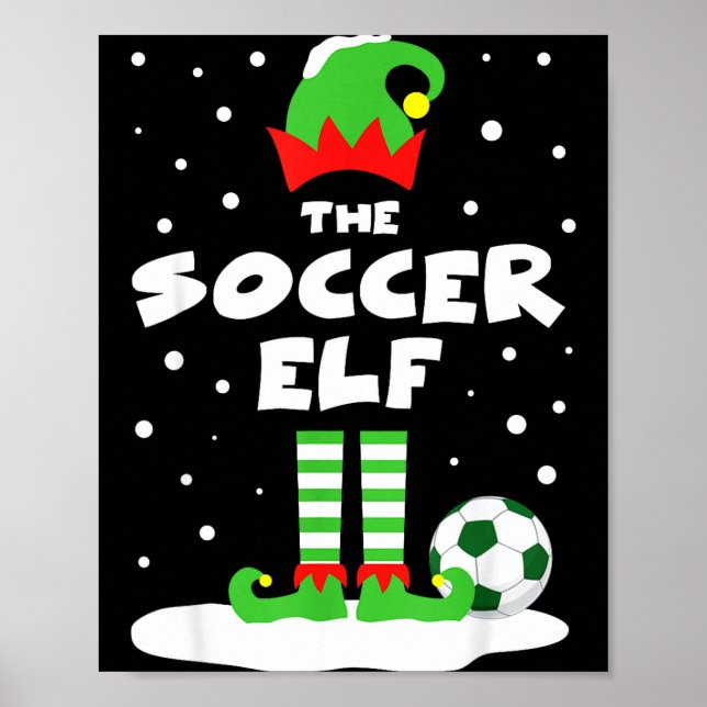 Póster Soccer Elf Matching Group Family Holiday Christmas (Frente)