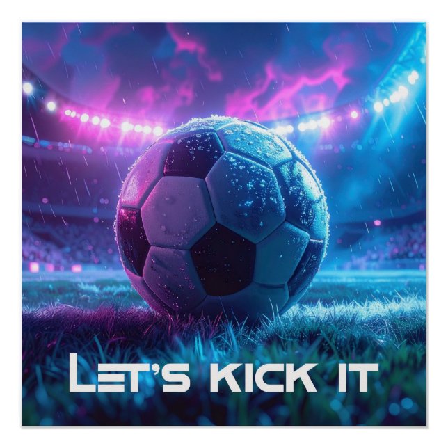 PÓSTER SOCCER - FOOTBALL - LET'S KICK IT (Anverso)