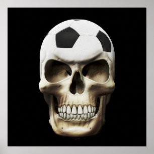Póster Soccer (Football) Skull