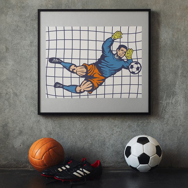 Póster Soccer Goalkeeper Diving Save (Subido por el creador)