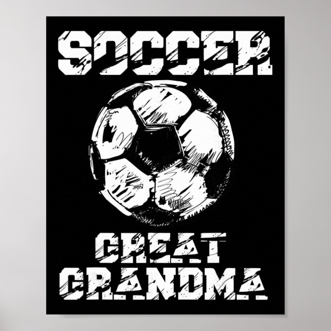 Póster Soccer Great Grandma Funny Soccer Player Grandma  (Frente)