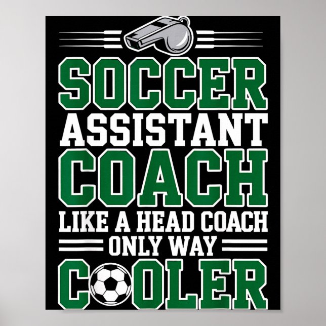 Póster Soccer Istant Coach Like A Head Coach Only Way Coo (Frente)