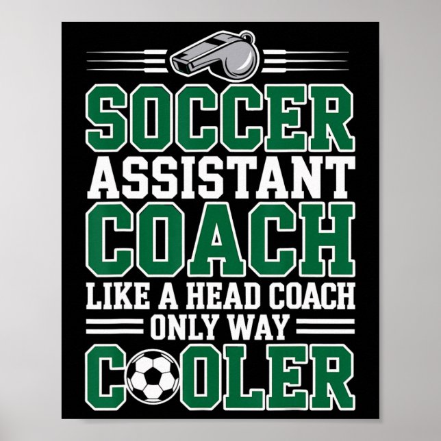 Póster Soccer Istant Coach Like A Head Coach Only Way Coo (Frente)