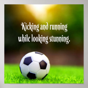 Póster Soccer Motivational Inspirational Green Field