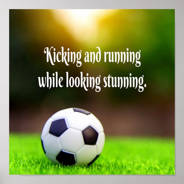 Póster Soccer Motivational Inspirational Green Field (Frente)