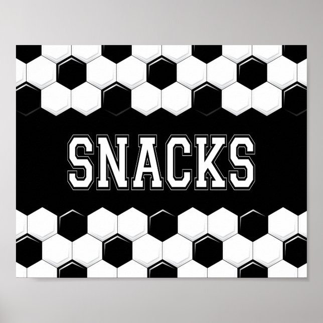 Póster Soccer Party SNACKS Sign Print (Frente)