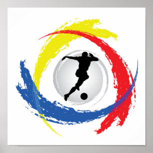 Póster Soccer Tricolor Emblem