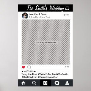 Póster Social Media Frame Party Photo Prop