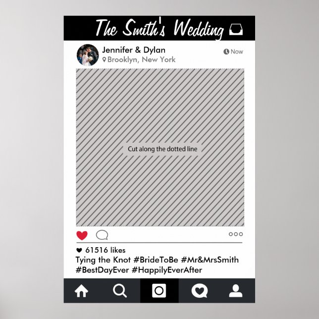 Póster Social Media Frame Party Photo Prop (Frente)