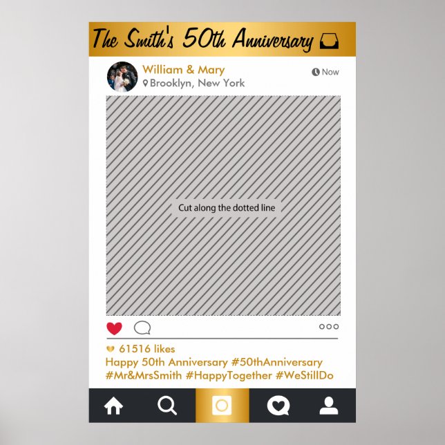 Póster Social Media Frame Party Photo Prop (Frente)