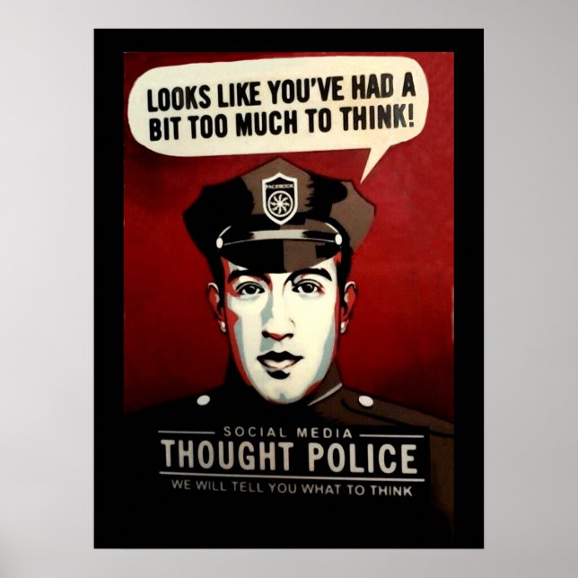Póster Social Media Thought Police (Frente)