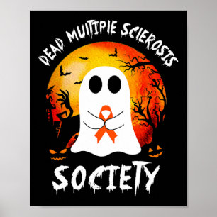 Póster Sociedad de Esclerosis Múltiple Boo Sra Ribbon Hal