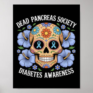 Póster Sociedad de páncreas muerto Azúcar Diabetes Sensib