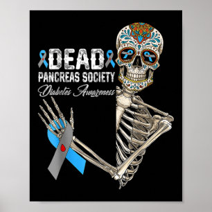 Póster Sociedad de Páncreas Muerto Diabetes Día de Concie