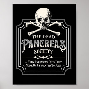 Póster Sociedad de páncreas muerto Diabetes tipo 1 T1d Aw