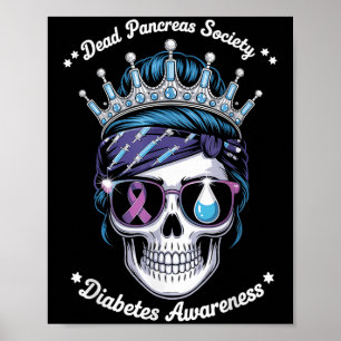 Póster Sociedad de páncreas muerto Shirt Diabetes diverti