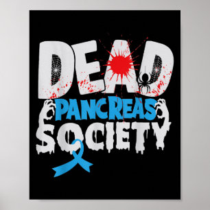 Póster Sociedad de páncreas muerto T1d Sensibilización so