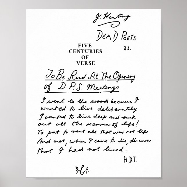 Póster Sociedad de poetas muertos cinco siglos de negro v (Frente)