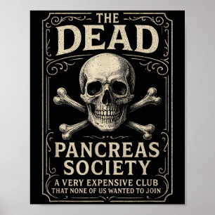 Póster Sociedad del páncreas muerto - Calavera de sensibi