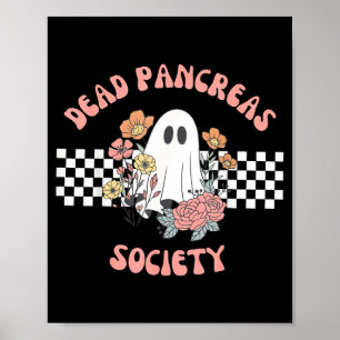 Póster Sociedad del Páncreas Muerto Fantasma Divertido Di