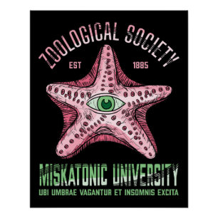 Póster Sociedad Zoológica Miskatonic Lovecraft