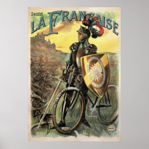 Póster Societe La Francaise Poster de bicicletas de época