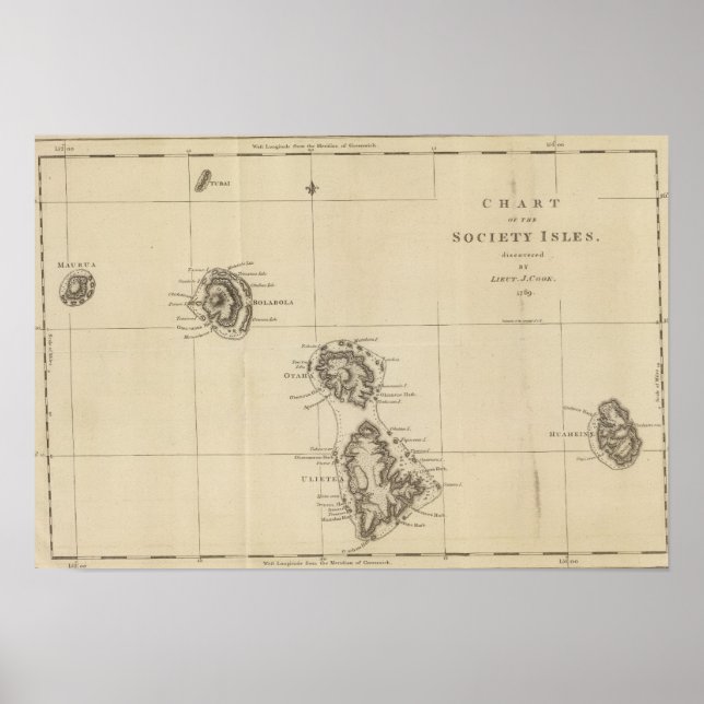 Póster Society Isles, Tahiti (Frente)