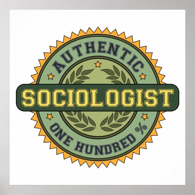 Póster Sociólogo auténtico (Frente)