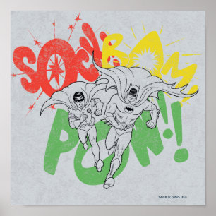 Póster SOCK BAM POW Batman y Robin