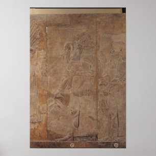 Póster Socorro que representa a Sargón II