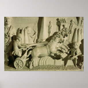 Póster Socorro representando una carrera de carros