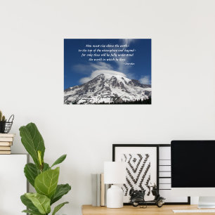 Póster Sócrates Cita Fotográfico Monte Rainier
