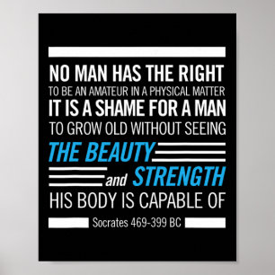 Póster Sócrates Physical Fitness Quote Bodybuilding Exerc