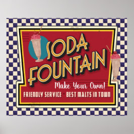 Póster Soda Fountain Poster