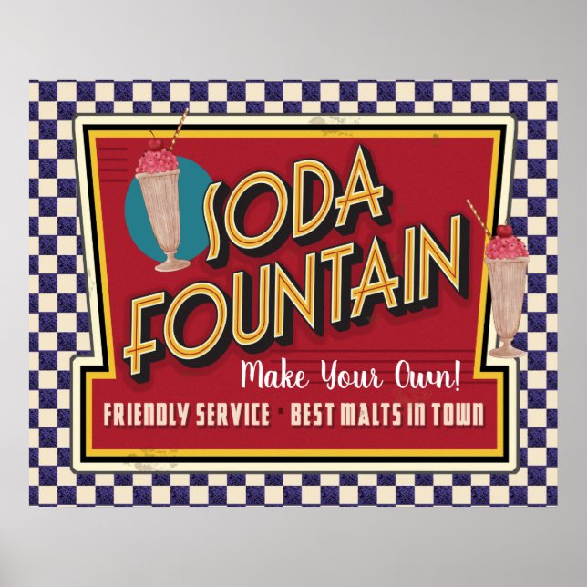 Póster Soda Fountain Poster (Frente)