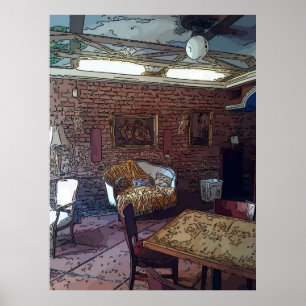 Póster Sofá en el barrio francés