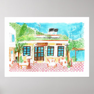 Póster Sofas Taverna, Creta, Poster de Grecia