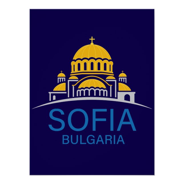 Póster Sofia Bulgaria European Union (Anverso)