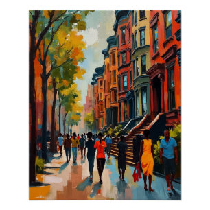 Póster Sofisticada calle del Renacimiento de Harlem